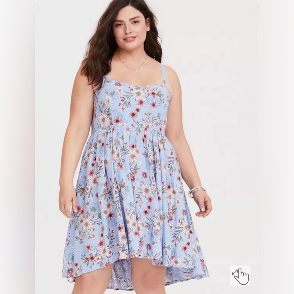 Torrid Mini Challis High-Low Skater Dress size 4